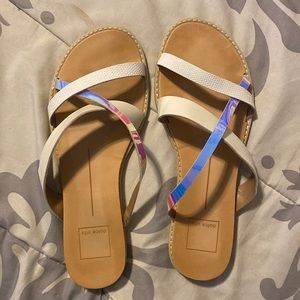 Dolce Vita White Iridescent Sandal